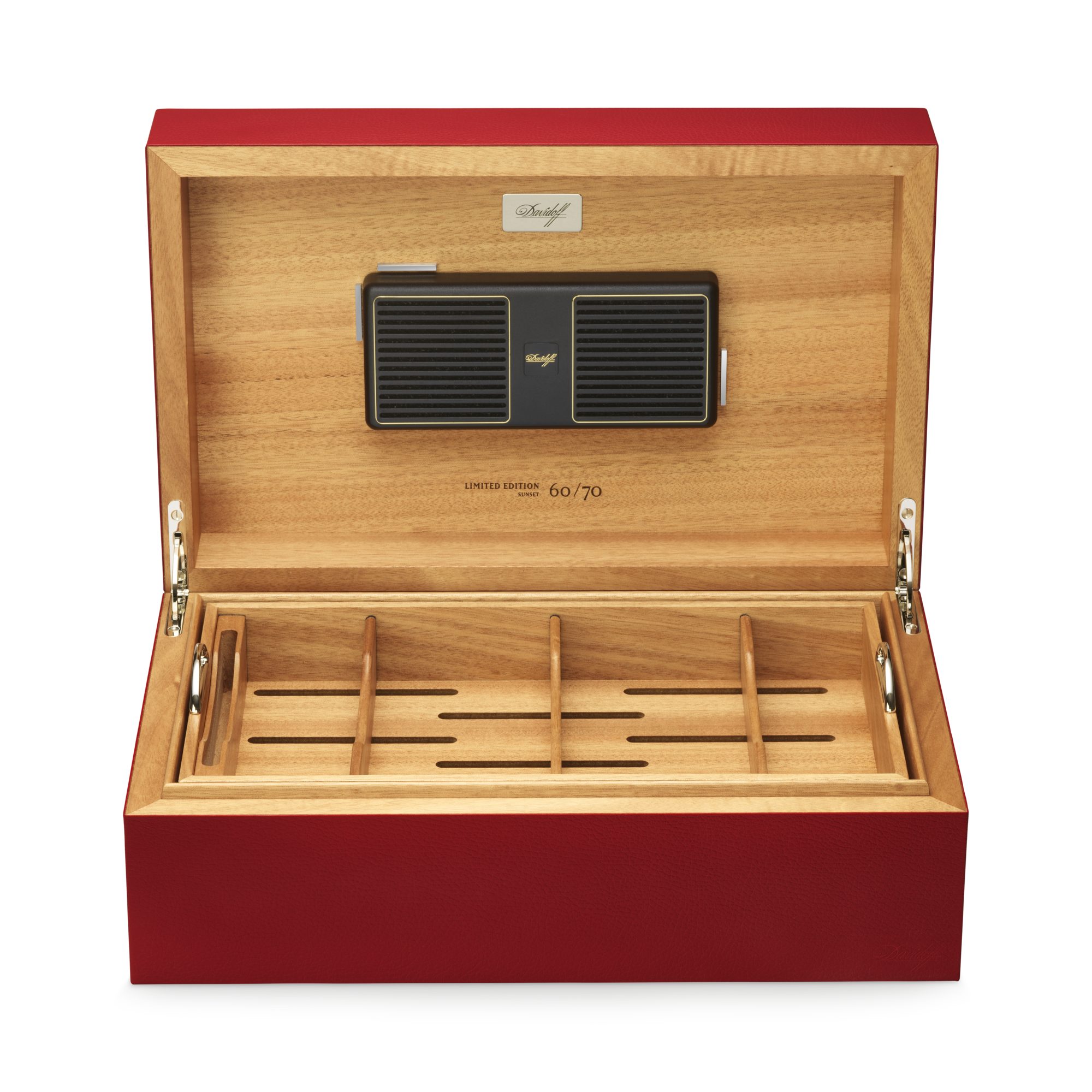 Davidoff Humidor Ambassador Leder rot