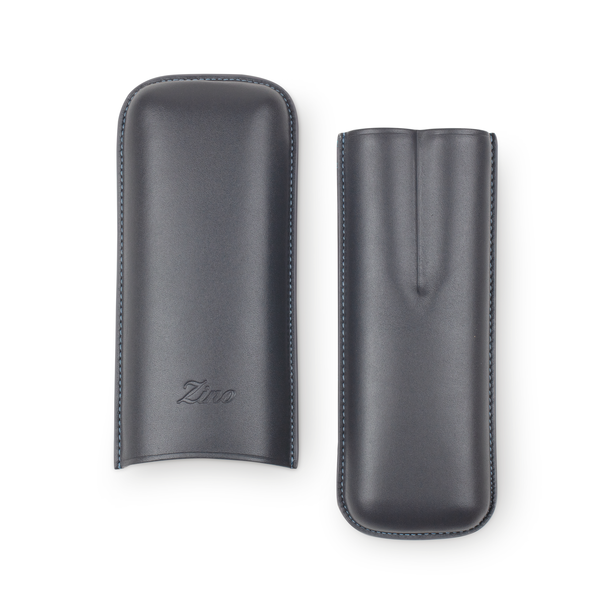 Zino Zigarrenetui XL-2 Leder grau cyan