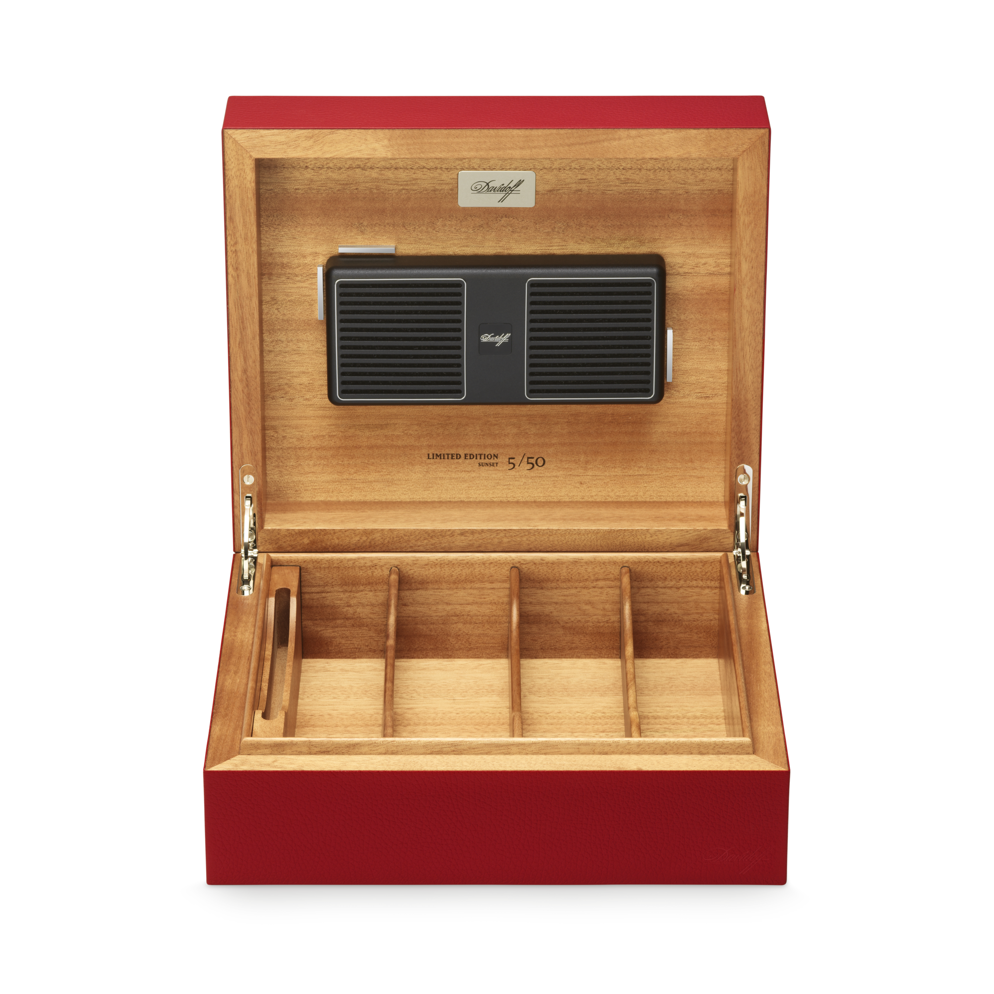 Davidoff Humidor Primos Leder rot