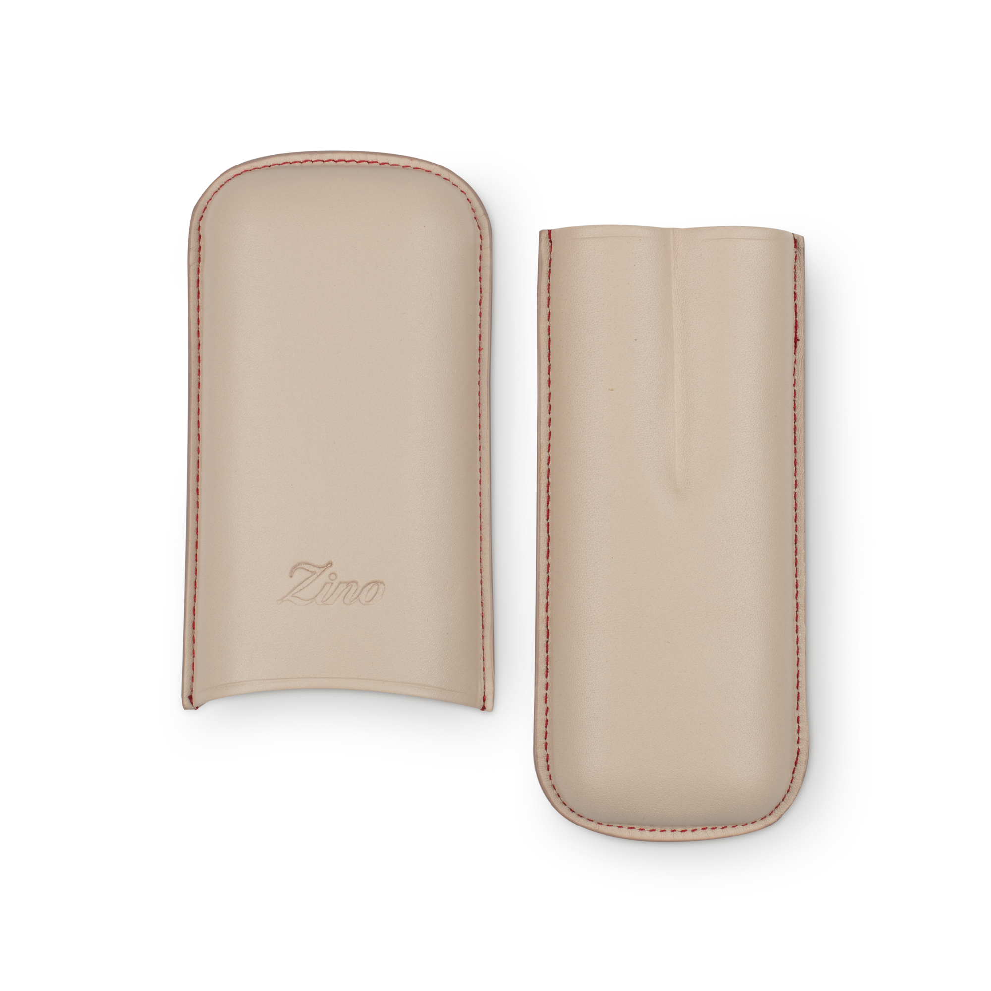 Zino Zigarrenetui R-2 Leder beige rot